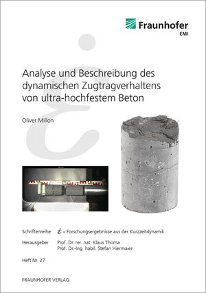 Buchcover Analyse und Beschreibung des dynamischen Zugtragverhaltens von ultra-hochfestem Beton | Oliver Millon | EAN 9783839608241 | ISBN 3-8396-0824-4 | ISBN 978-3-8396-0824-1