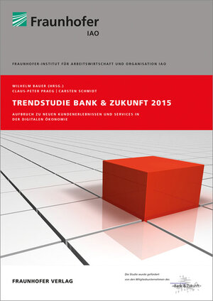 Buchcover Trendstudie Bank & Zukunft 2015. | Claus-Peter Praeg | EAN 9783839608944 | ISBN 3-8396-0894-5 | ISBN 978-3-8396-0894-4