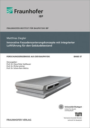 Buchcover Innovative Fassadensanierungskonzepte mit integrierter Luftführung für den Gebäudebestand | Matthias Ziegler | EAN 9783839615034 | ISBN 3-8396-1503-8 | ISBN 978-3-8396-1503-4