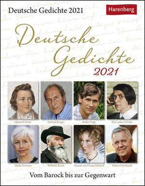 Buchcover Deutsche Gedichte Kalender 2021 | Daniela Kaufmann | EAN 9783840025235 | ISBN 3-8400-2523-0 | ISBN 978-3-8400-2523-5