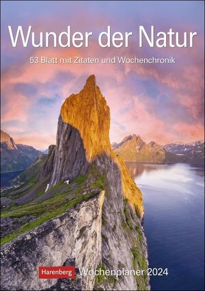 Buchcover Wunder der Natur Wochenplaner 2024. Wunderschöne Naturfotos in einem praktischen Terminkalender zum Aufhängen. Übersichtlicher Wochenplaner für die Wand | Thomas Huhnold | EAN 9783840031229 | ISBN 3-8400-3122-2 | ISBN 978-3-8400-3122-9