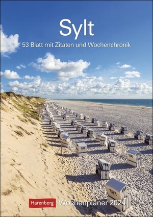 Buchcover Sylt Wochenplaner 2024. Fotokalender mit Platz für Organisatorisches. Termin-Kalender zum Aufhängen mit abwechslungsreichen Inselmotiven, Zitaten und Wochenkalendarium | Ulrike Issel | EAN 9783840031687 | ISBN 3-8400-3168-0 | ISBN 978-3-8400-3168-7