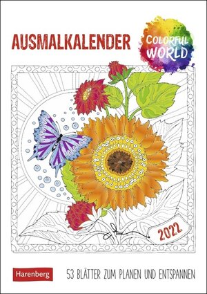 Buchcover Colorful World Ausmalkalender 2022  | EAN 9783840032820 | ISBN 3-8400-3282-2 | ISBN 978-3-8400-3282-0