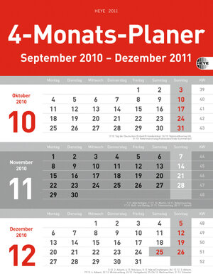 Buchcover 4-Monatsplaner 2011  | EAN 9783840100048 | ISBN 3-8401-0004-6 | ISBN 978-3-8401-0004-8