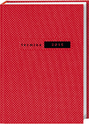 Buchcover Terminer A6, Struktur rot 2015 | EAN 9783840130175 | ISBN 3-8401-3017-4 | ISBN 978-3-8401-3017-5