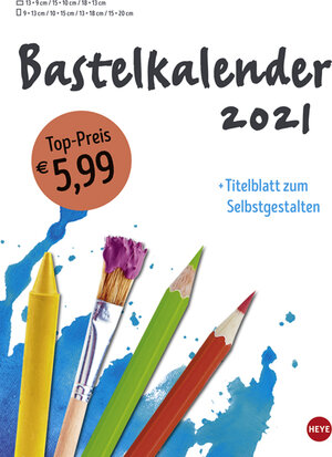 Buchcover Bastelkalender weiß A4 Kalender 2021  | EAN 9783840178214 | ISBN 3-8401-7821-5 | ISBN 978-3-8401-7821-4
