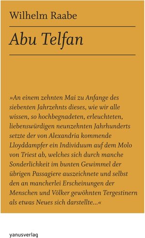 Buchcover Abu Telfan | Wilhelm Raabe | EAN 9783840619205 | ISBN 3-8406-1920-3 | ISBN 978-3-8406-1920-5