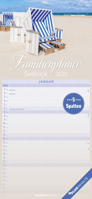 Buchcover Familienplaner Seeblick 2020 - Familientermine - Familientimer (22 x 45) - mit Ferienterminen - 5 Spalten - Wandplaner - Familienkalender | ALPHA EDITION | EAN 9783840705045 | ISBN 3-8407-0504-5 | ISBN 978-3-8407-0504-5