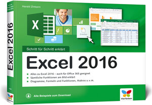 Buchcover Excel 2016 | Harald Zinkann | EAN 9783842101852 | ISBN 3-8421-0185-6 | ISBN 978-3-8421-0185-2