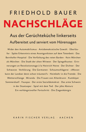 Buchcover Nachschläge. Aus der Gerüchteküche linkerseits | Friedhold Bauer | EAN 9783842246157 | ISBN 3-8422-4615-3 | ISBN 978-3-8422-4615-7
