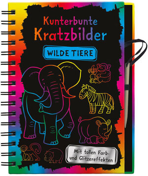 Buchcover Kunterbunte Kratzbilder: Wilde Tiere | Autor unbekannt | EAN 9783842712317 | ISBN 3-8427-1231-6 | ISBN 978-3-8427-1231-7