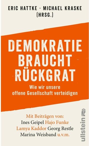 Buchcover Demokratie braucht Rückgrat  | EAN 9783843725651 | ISBN 3-8437-2565-9 | ISBN 978-3-8437-2565-1