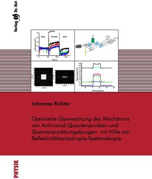 Buchcover Optimierte Überwachung des Wachstums von Antimonid-Quantenpunkten und Quantenpunktumgebungen mit Hilfe von Reflektivitätsanisotropie-Spektroskopie | Johannes Richter | EAN 9783843919999 | ISBN 3-8439-1999-2 | ISBN 978-3-8439-1999-9