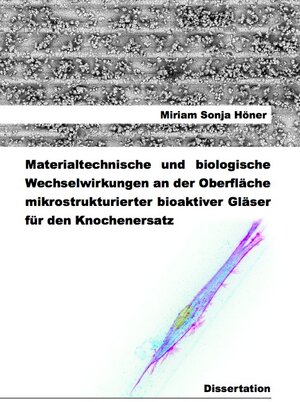 Buchcover Materialtechnische und biologische Wechselwirkungen an der Oberfläche mikrostrukturierter bioaktiver Gläser für den Knochenersatz | Miriam Sonja Höner | EAN 9783843938150 | ISBN 3-8439-3815-6 | ISBN 978-3-8439-3815-0
