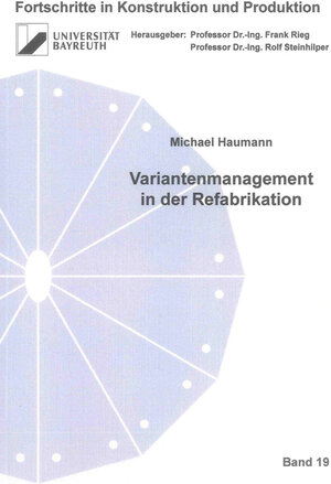 Buchcover Variantenmanagement in der Refabrikation | Michael Haumann | EAN 9783844005349 | ISBN 3-8440-0534-X | ISBN 978-3-8440-0534-9