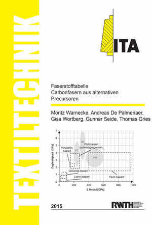 Buchcover Faserstofftabelle Carbonfasern aus alternativen Precursoren / Fibre table Carbon fibres made from alternative precursors | Moritz Warnecke | EAN 9783844033656 | ISBN 3-8440-3365-3 | ISBN 978-3-8440-3365-6