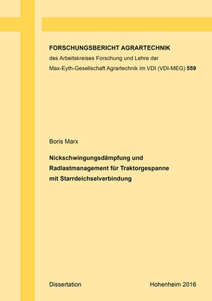 Buchcover Nickschwingungsdämpfung und Radlastmanagement für Traktorgespanne mit Starrdeichselverbindung | Boris Marx | EAN 9783844044553 | ISBN 3-8440-4455-8 | ISBN 978-3-8440-4455-3