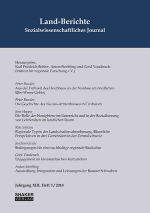 Buchcover Land-Berichte. Sozialwissenschaftliches Journal  | EAN 9783844062564 | ISBN 3-8440-6256-4 | ISBN 978-3-8440-6256-4