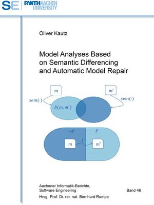 Buchcover Model Analyses Based on Semantic Differencing and Automatic Model Repair | Oliver Kautz | EAN 9783844079265 | ISBN 3-8440-7926-2 | ISBN 978-3-8440-7926-5