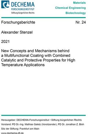 Buchcover New Concepts and Mechanisms behind a Multifunctional Coating with Combined Catalytic and Protective Properties for High Temperature Applications | Alexander Stenzel | EAN 9783844081015 | ISBN 3-8440-8101-1 | ISBN 978-3-8440-8101-5