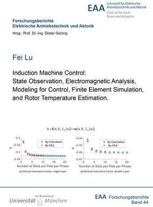 Buchcover Induction Machine Control: State Observation, Electromagnetic Analysis, Modeling for Control, Finite Element Simulation, and Rotor Temperature Estimation | Fei Lu | EAN 9783844081428 | ISBN 3-8440-8142-9 | ISBN 978-3-8440-8142-8