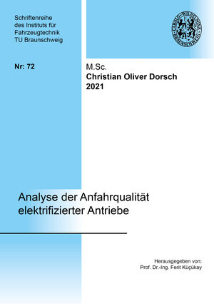 Buchcover Analyse der Anfahrqualität elektrifizierter Antriebe | Christian Oliver Dorsch | EAN 9783844081770 | ISBN 3-8440-8177-1 | ISBN 978-3-8440-8177-0