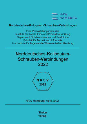 Buchcover Norddeutsches Kolloquium Schraubenverbindungen 2022  | EAN 9783844089028 | ISBN 3-8440-8902-0 | ISBN 978-3-8440-8902-8