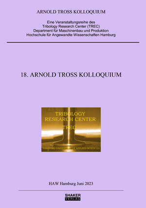 Buchcover 18. Arnold Tross Kolloquium  | EAN 9783844092707 | ISBN 3-8440-9270-6 | ISBN 978-3-8440-9270-7