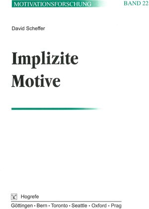 Buchcover Implizite Motive | David Scheffer | EAN 9783844417784 | ISBN 3-8444-1778-8 | ISBN 978-3-8444-1778-4