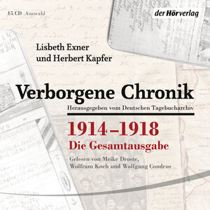 Buchcover Verborgene Chronik 1914-1918 | Lisbeth Exner | EAN 9783844525939 | ISBN 3-8445-2593-9 | ISBN 978-3-8445-2593-9