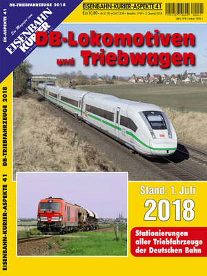Buchcover DB-Lokomotiven und Triebwagen - Stand 1. Juli 2018  | EAN 9783844619201 | ISBN 3-8446-1920-8 | ISBN 978-3-8446-1920-1