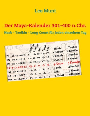 Buchcover Der Maya-Kalender 301-400 n.Chr. | Leo Munt | EAN 9783844813166 | ISBN 3-8448-1316-0 | ISBN 978-3-8448-1316-6