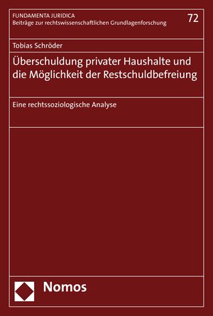 Buchcover Überschuldung privater Haushalte und die Möglichkeit der Restschuldbefreiung | Tobias Schröder | EAN 9783845279367 | ISBN 3-8452-7936-2 | ISBN 978-3-8452-7936-7