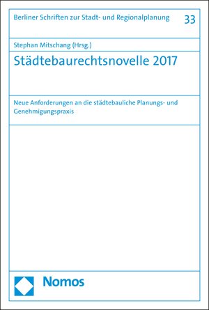 Buchcover Städtebaurechtsnovelle 2017  | EAN 9783845291642 | ISBN 3-8452-9164-8 | ISBN 978-3-8452-9164-2