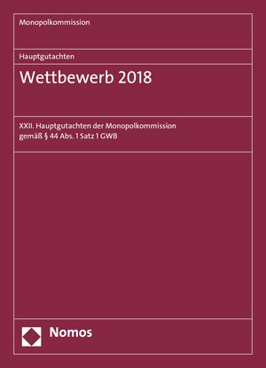 Buchcover Hauptgutachten. Wettbewerb 2018  | EAN 9783845297453 | ISBN 3-8452-9745-X | ISBN 978-3-8452-9745-3