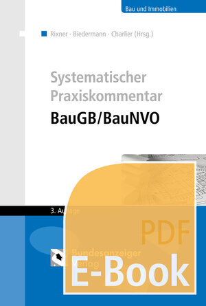 Buchcover Systematischer Praxiskommentar BauGB/BauNVO (E-Book) | Alexander Adam | EAN 9783846206713 | ISBN 3-8462-0671-7 | ISBN 978-3-8462-0671-3