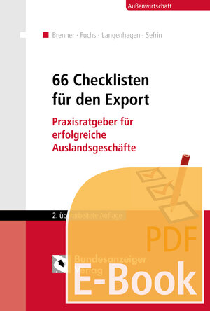 Buchcover 66 Checklisten für den Export (E-Book) | Hatto Brenner | EAN 9783846207529 | ISBN 3-8462-0752-7 | ISBN 978-3-8462-0752-9