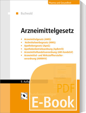 Buchcover Arzneimittelgesetz (E-Book) | Hans Buchwald | EAN 9783846209516 | ISBN 3-8462-0951-1 | ISBN 978-3-8462-0951-6