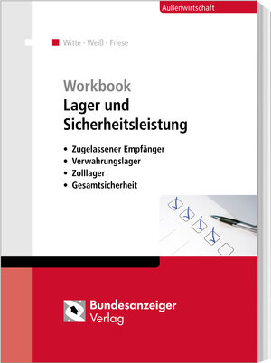 Buchcover Workbook Lager und Sicherheitsleistung | Peter Witte | EAN 9783846209523 | ISBN 3-8462-0952-X | ISBN 978-3-8462-0952-3