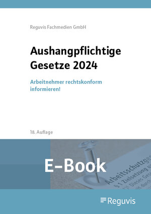 Buchcover Aushangpflichtige Gesetze  | EAN 9783846215449 | ISBN 3-8462-1544-9 | ISBN 978-3-8462-1544-9