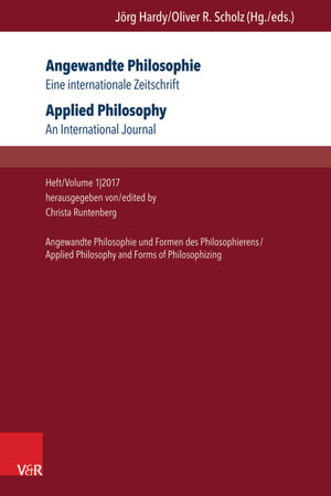 Buchcover Angewandte Philosophie. Eine internationale Zeitschrift / Applied Philosophy. An International Journal  | EAN 9783847008446 | ISBN 3-8470-0844-7 | ISBN 978-3-8470-0844-6