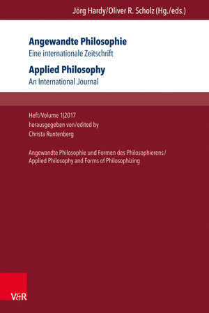Buchcover Angewandte Philosophie. Eine internationale Zeitschrift / Applied Philosophy. An International Journal  | EAN 9783847108443 | ISBN 3-8471-0844-1 | ISBN 978-3-8471-0844-3