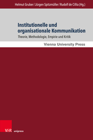 Buchcover Institutionelle und organisationale Kommunikation  | EAN 9783847111252 | ISBN 3-8471-1125-6 | ISBN 978-3-8471-1125-2