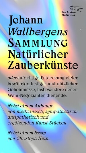 Buchcover Johann Wallbergens Sammlung Natürlicher Zauberkünste  | EAN 9783847704485 | ISBN 3-8477-0448-6 | ISBN 978-3-8477-0448-5