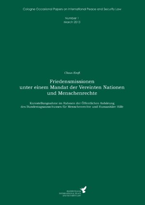 Buchcover Friedensmissionen unter einem Mandat der Vereinten Nationen und Menschenrechte  | EAN 9783848266920 | ISBN 3-8482-6692-X | ISBN 978-3-8482-6692-0