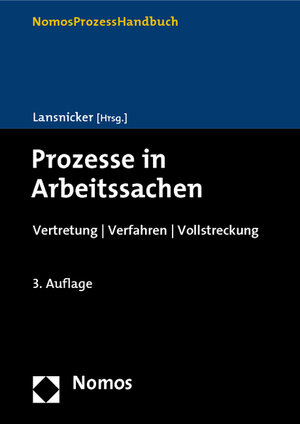 Buchcover Prozesse in Arbeitssachen | EAN 9783848700479 | ISBN 3-8487-0047-6 | ISBN 978-3-8487-0047-9