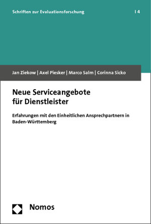 Buchcover Neue Serviceangebote für Dienstleister | Jan Ziekow | EAN 9783848708253 | ISBN 3-8487-0825-6 | ISBN 978-3-8487-0825-3