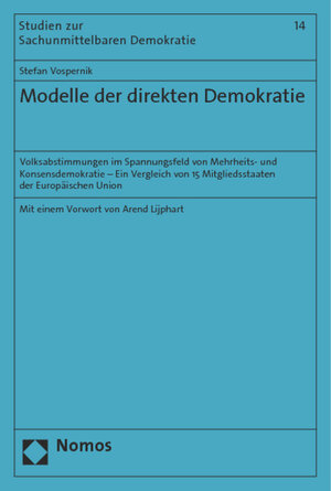 Buchcover Modelle der direkten Demokratie | Stefan Vospernik | EAN 9783848719198 | ISBN 3-8487-1919-3 | ISBN 978-3-8487-1919-8