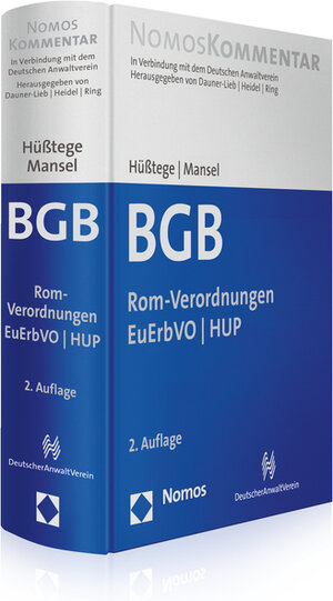 Buchcover Bürgerliches Gesetzbuch: Rom-Verordnungen - EuErbVO - HUP  | EAN 9783848720965 | ISBN 3-8487-2096-5 | ISBN 978-3-8487-2096-5