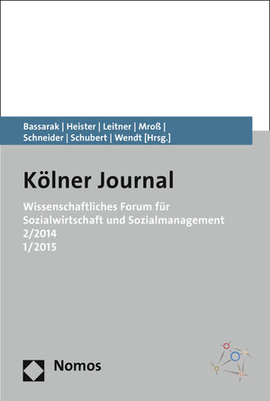 Buchcover Wissenschaftliches Forum für Sozialwirtschaft und Sozialmanagement 2/2014 1/2015  | EAN 9783848722839 | ISBN 3-8487-2283-6 | ISBN 978-3-8487-2283-9